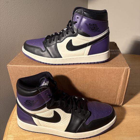 Size 12 - Air Jordan 1 Retro OG High Court Purple 2018 OG Soft Leather main image 7
